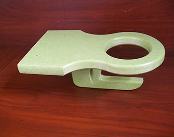 Poly Lumber cup holder shown in Lime