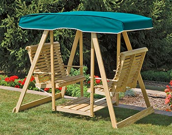 Treated Pine Face to Face Swing shown Unstained