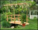 Monet's Red Cedar Bridge w/ Flat Wisteria Canopy