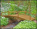 Treated Pine Log Rail Bridge w/White Cedar Posts & Railing