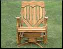 Treated Pine Swivel High Heartback Glider