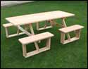 Red Cedar Walk-In Picnic Table