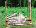 White Cedar Stained Love Seat Swing