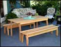 Red Cedar Contoured Picnic Table w/Benches