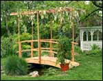 Monet's Red Cedar Bridge w/ Flat Wisteria Canopy