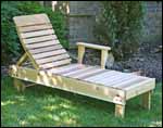 Red Cedar Highback Chaise Lounge