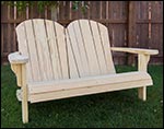 Treated Pine Low Curveback Garden Bench