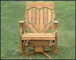 Treated Pine Swivel High Heartback Glider