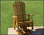 Treated Pine Adirondack Style Swivel Glider