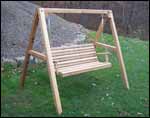 Red Cedar American Classic Porch Swing w/A-Frame Swing Stand