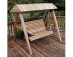 Red Cedar Royal Highback Swing w/ A-Frame Swing Stand & Canopy