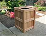 Red Cedar Trash Can Receptacle