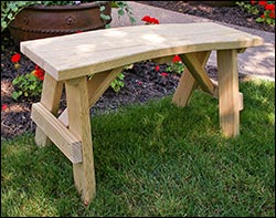 Treated Pine Curved Bench