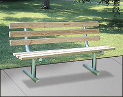 Portable Park Bench with Back