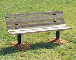 Single Sided Inground Park Bench