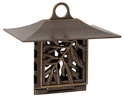 French  Bronze Pine Cone Suet Feeder