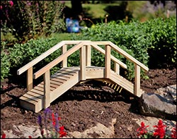 Treated Pine Decorative Mini Arched Bridge