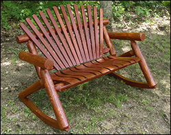 4' White Cedar Stained Double Rocker