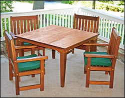 Red Cedar Square Patio Dining Set