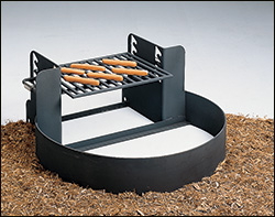 Steel Grill w/Fire Pit