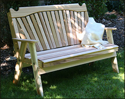 Red Cedar Classic Fanback Garden Bench