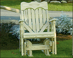 Treated Pine Heartback Single Glider