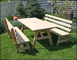 Picnic Tables with Detached Benches