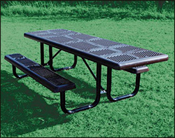 Wheelchair Accessible Perforated Metal Picnic Table