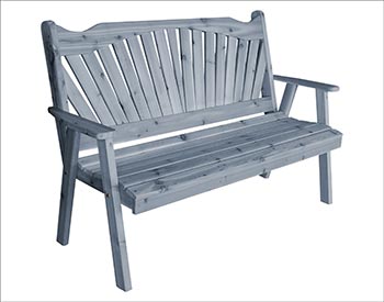 Red Cedar Fanback Garden Bench