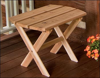 Red Cedar Folding End Table