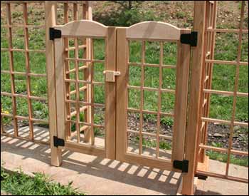 Red Cedar Canterbury Arbor w/Gate & 2 Wings