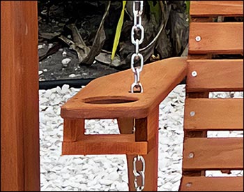 Red Cedar American Classic Porch Swing w/A-Frame Swing Stand