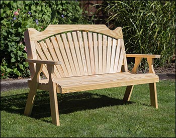 Treated Pine Fanback Garden Bench