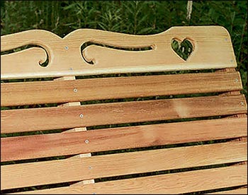 Red Cedar American Sweetheart Garden Bench