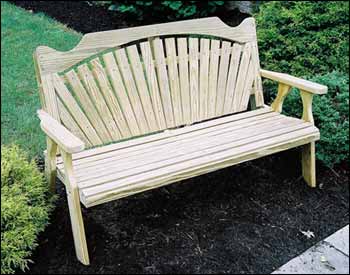Treated Pine Fanback Garden Bench
