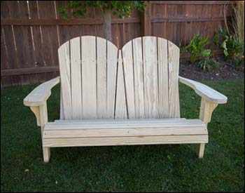 Treated Pine Low Curveback Garden Bench