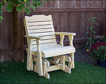 Treated Pine Crossback Glider Chair