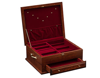 Cherry Jewelry Box w/Drawer