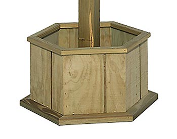 Greyfield Gazebo Birdfeeder and Planter Box w/Mounting Post