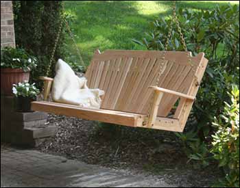 Red Cedar Classic Fanback Porch Swing