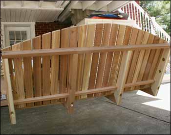 Red Cedar Blue Mountain Fanback Porch Swing