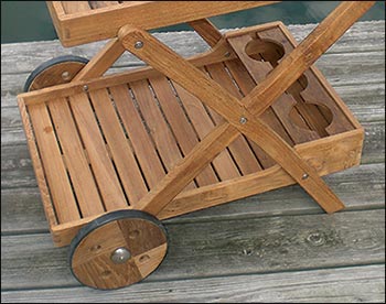 Teak Tray Cart