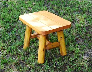 24" x 18" White Cedar Stained Table