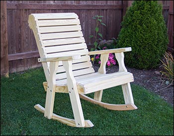 Treated Pine Rollback Rocking Chair