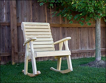 Treated Pine Rollback Rocking Chair