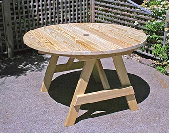 Treated Pine Round Picnic Table