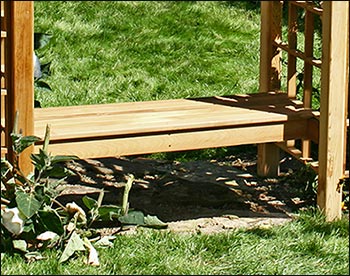 Red Cedar Canterbury Arbor w/Bench & 2 Wings