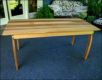 32" Wide Red Cedar Contoured Picnic Table