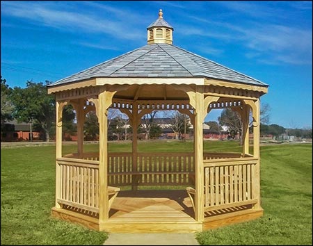 Treated Pine Single Roof Octagon Gazebos