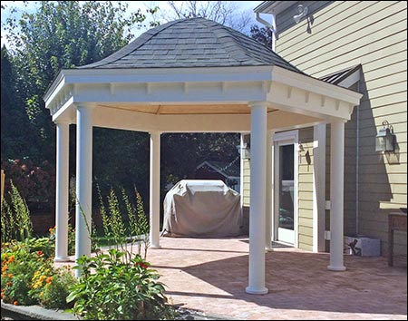 Vinyl Belle Roof Hexagon Gazebos